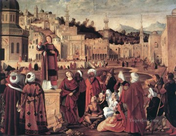 聖ステファン・ヴィットーレ・カルパッチョの説教 Oil Paintings